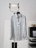 Acne Studios Plaid Oversized Long‑Sleeve Button‑Down Shirt