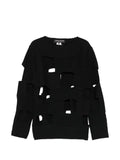 Comme des Garçons Homme Plus panelled knitted crew neck sweater