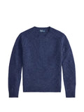Polo Ralph Lauren suede-patch wool-cashmere jumper