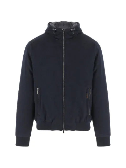 Moorer hooded zip-up jacket