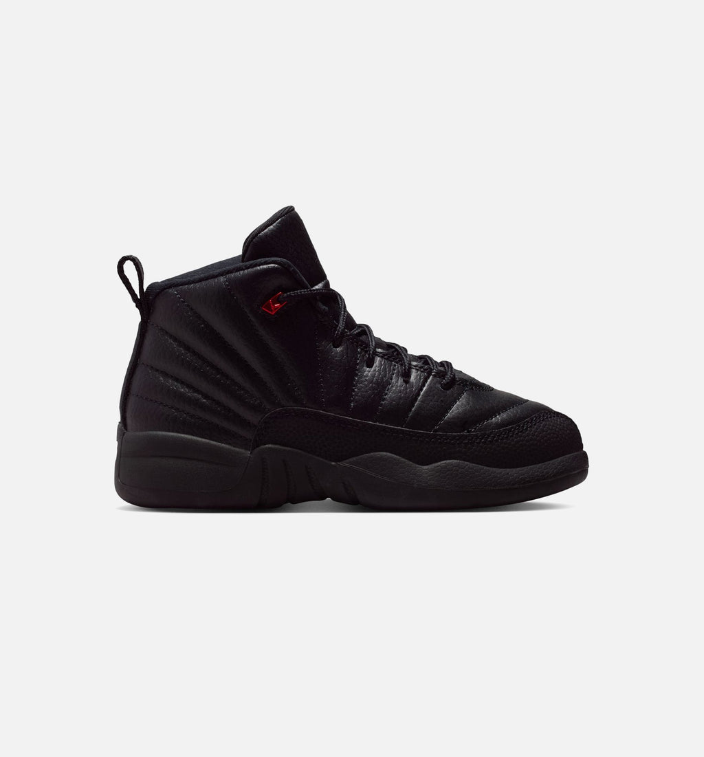 Air Jordan 12 Retro Bloodline Preschool Lifestyle Shoes - Black/Varsity Red