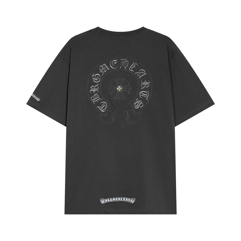 Chrome Hearts Horseshoe Floral Graphic T-Shirt