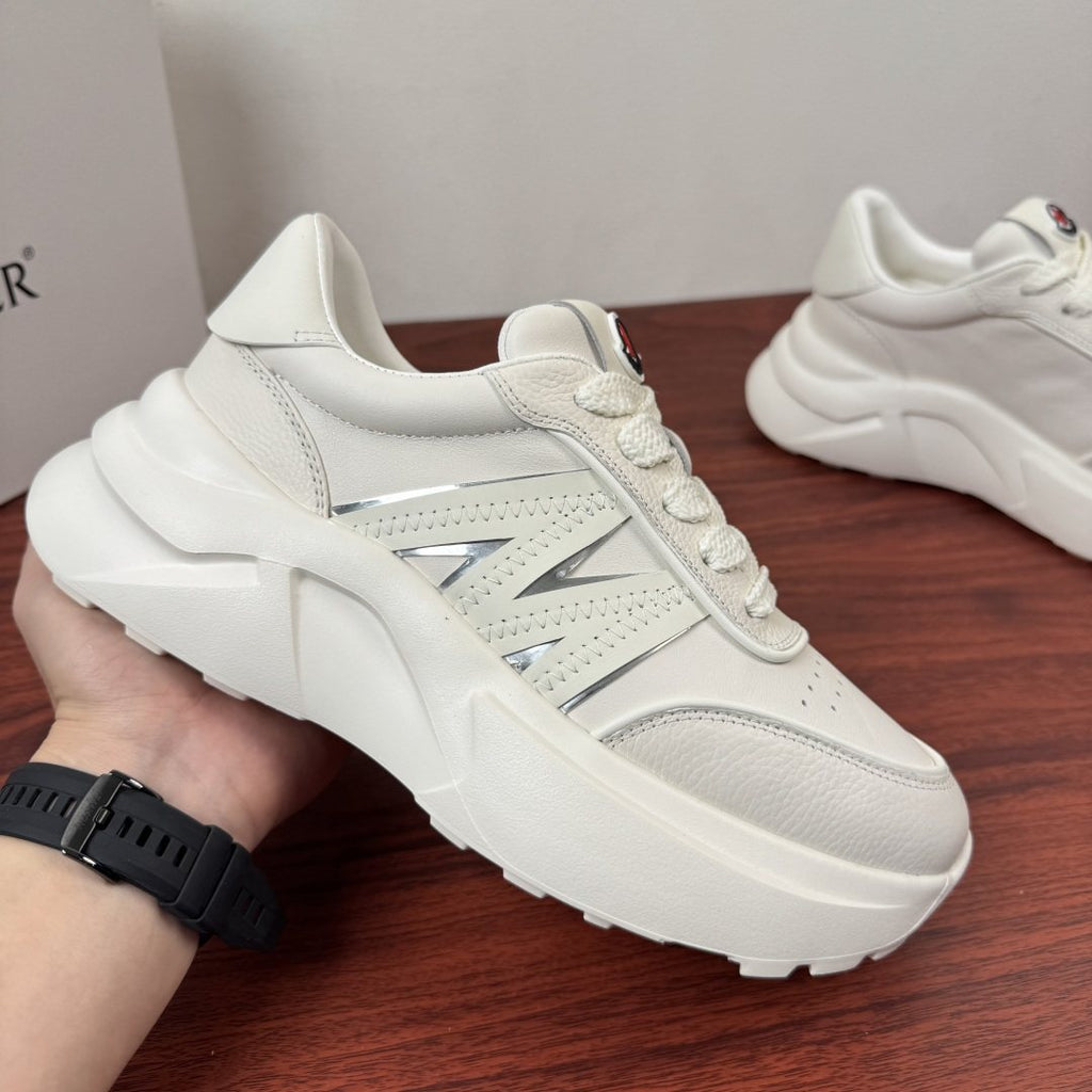 Moncler White Chunky Sole Sneakers