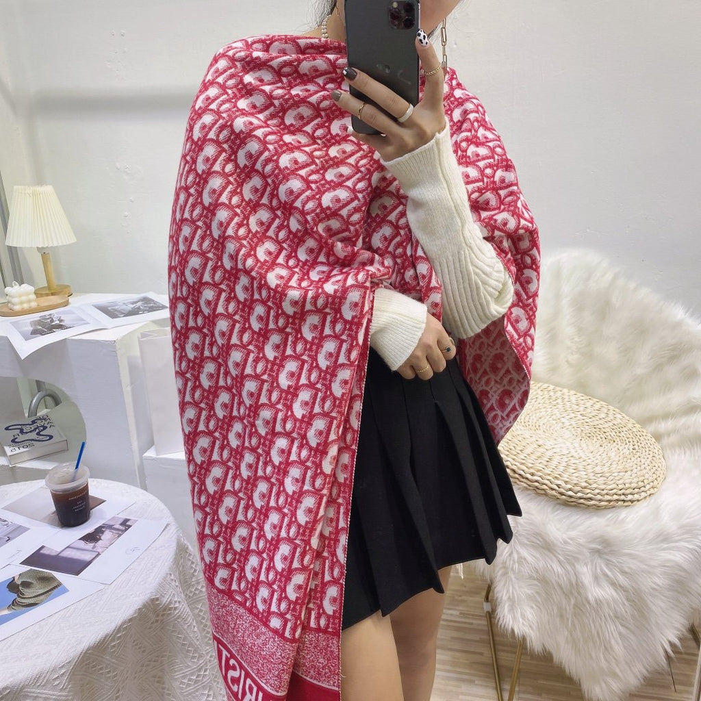 Dior Patterned Fringed Scarf
