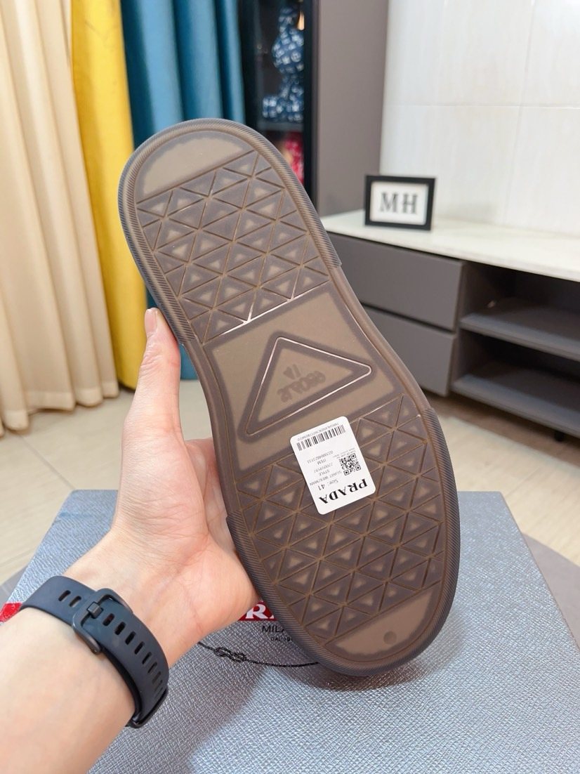 Prada Men's Triangular Logo Sneakers