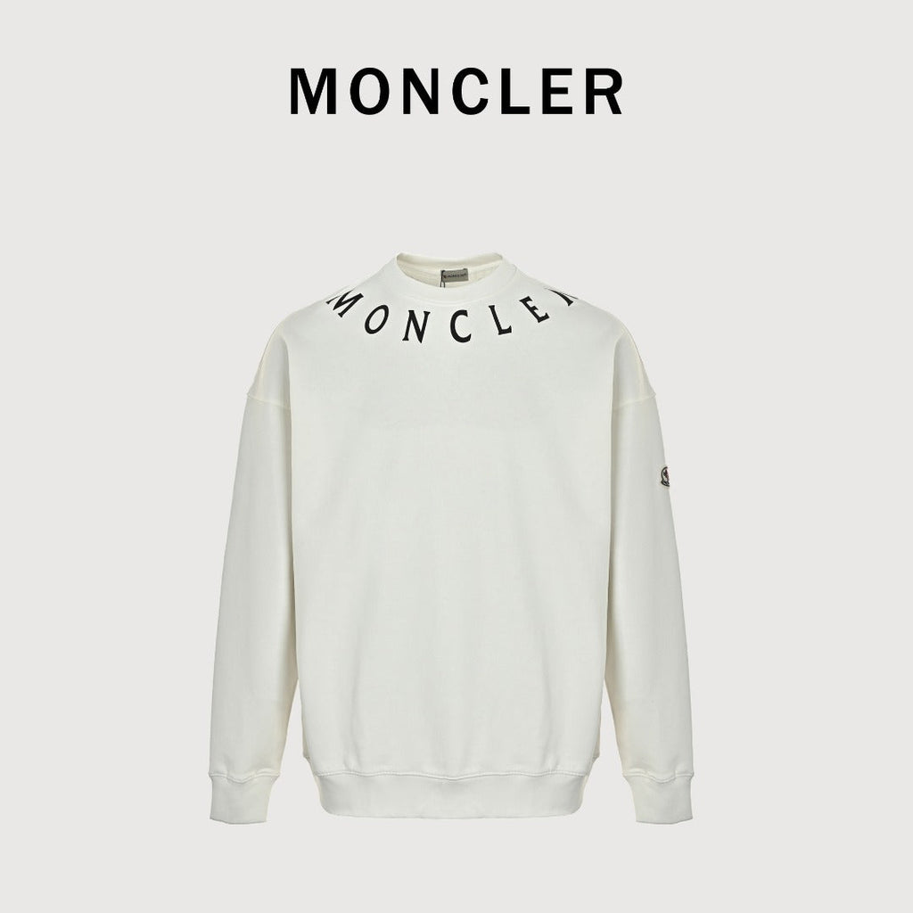 Moncler 26SS Collar Arc Letter Logo Crew Neck Sweatshirt